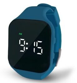 Rechargeable Water-Resistant Digital Watch Time Gift for Kids, Blue