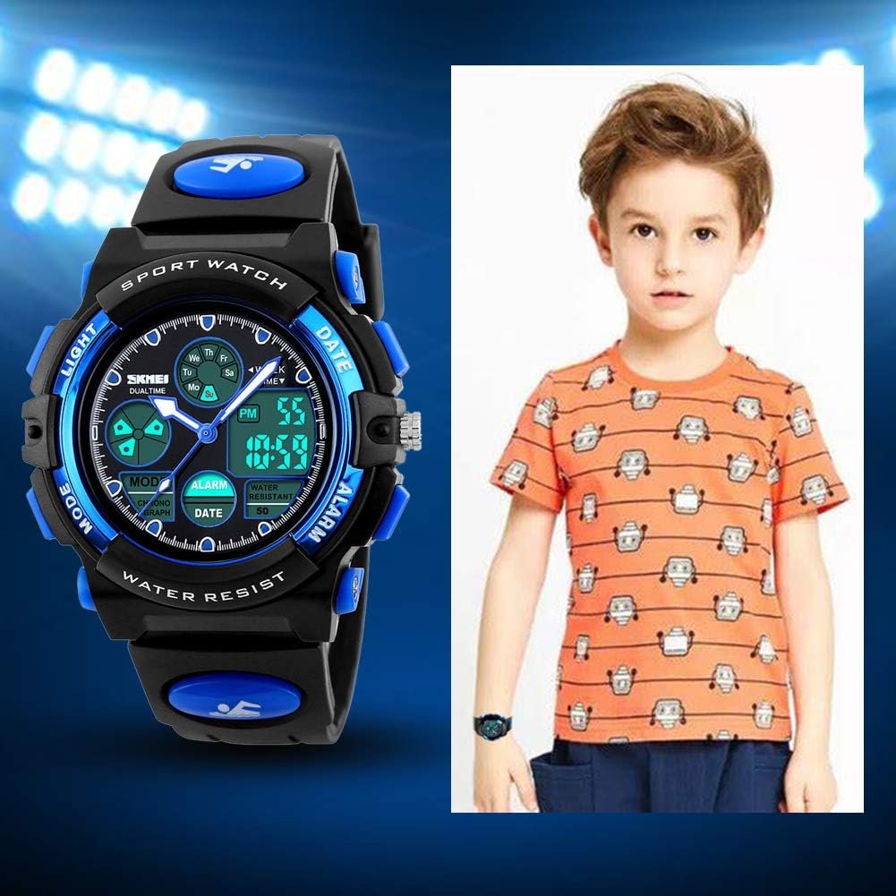 61HPOxDZcLL._AC_SL1001_ Kids Sports Watch Waterproof Boys Multi-Function Digital Wristwatch LED Alarm Stopwatch