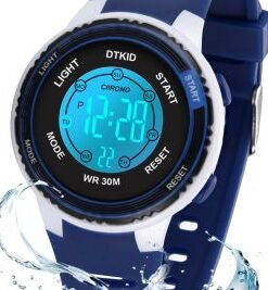 Digital Kids Watch Waterproof 7 Color Lights Time Teaching Watch Easy to Read