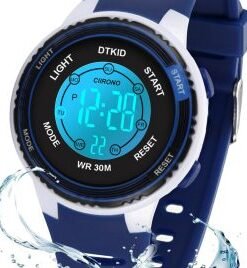 Easy to Read,7 Color Lights,Time Teaching Watch for Boys,Soft Band Wrist Watch for Girls Boys