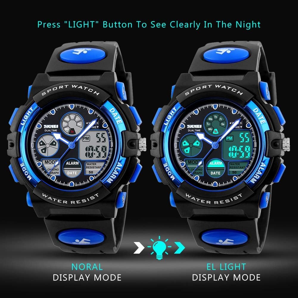71ZxmNd8JjL._AC_SL1001_ Kids Sports Watch Waterproof Boys Multi-Function Digital Wristwatch LED Alarm Stopwatch