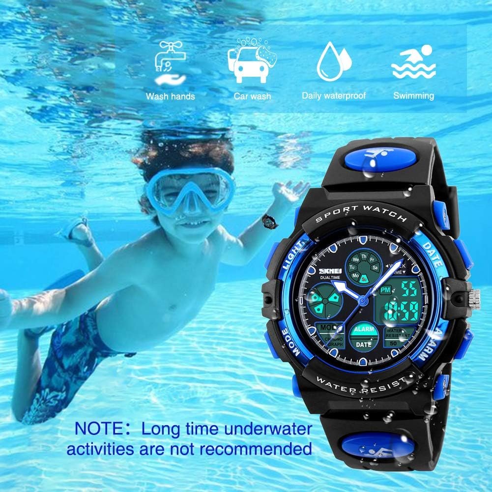 71qtFgSa-7L._AC_SL1001_ Kids Sports Watch Waterproof Boys Multi-Function Digital Wristwatch LED Alarm Stopwatch