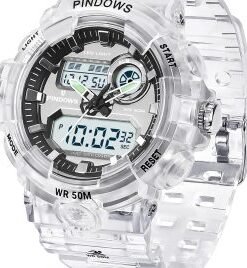 Digital Sports Watch 7 Color LED Light Large Digital Display